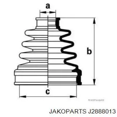 Пыльник ШРУСа внутренний J2888013 Jakoparts