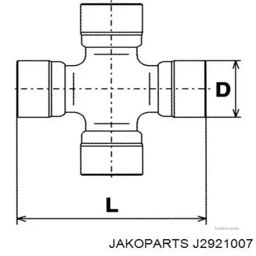 Купить 371252X800 Nissan/Infiniti Крестовина карданного вала переднего