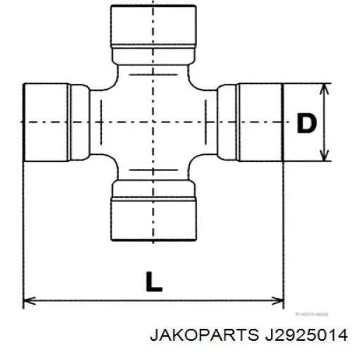 Крестовина заднего карданного вала  Jakoparts J2925014 цена, от 17.23 USD