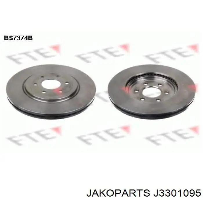 J3301095 Jakoparts Диск тормозной передний