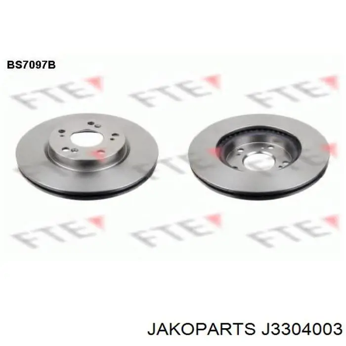 Тормоз дисковый передний Jakoparts J3304003 цена, от 33.53 USD