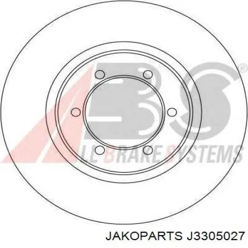 Передние тормозные диски J3305027 Jakoparts