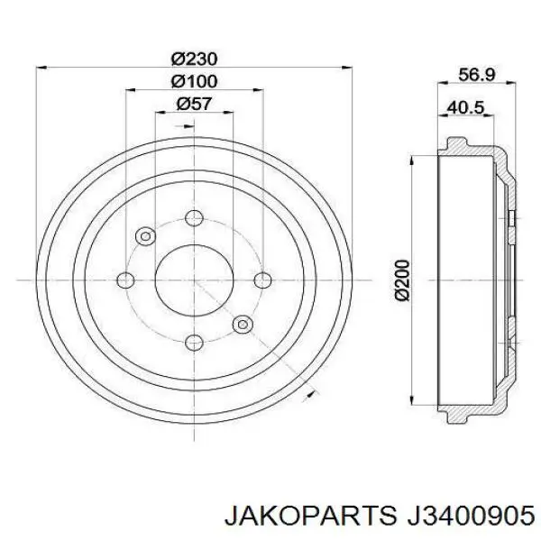 Тормозной барабан 96471784 General Motors
