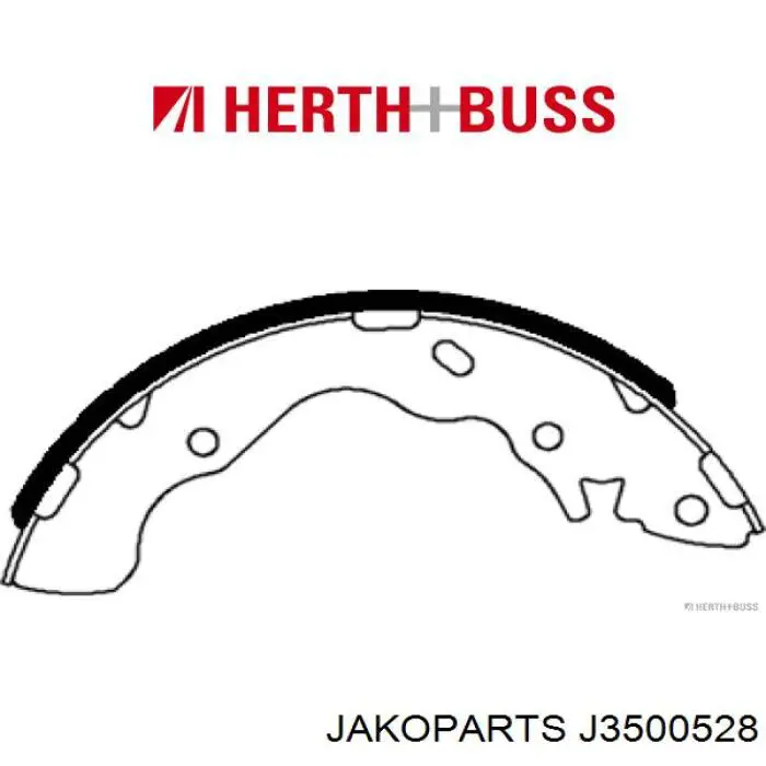 Задние барабанные колодки J3500528 Jakoparts