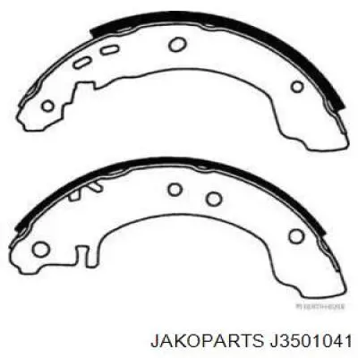 Zapatas de frenos de tambor traseras J3501041 Jakoparts