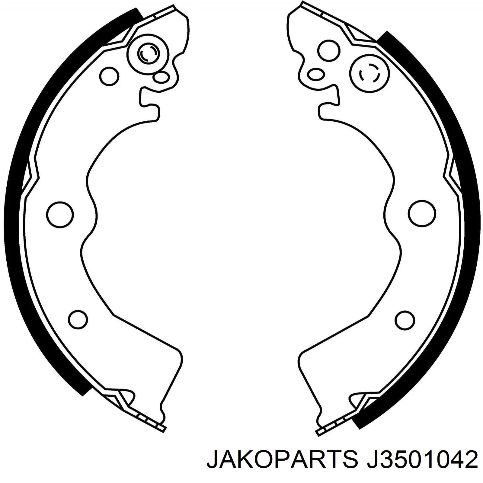 Zapatas de frenos de tambor traseras J3501042 Jakoparts