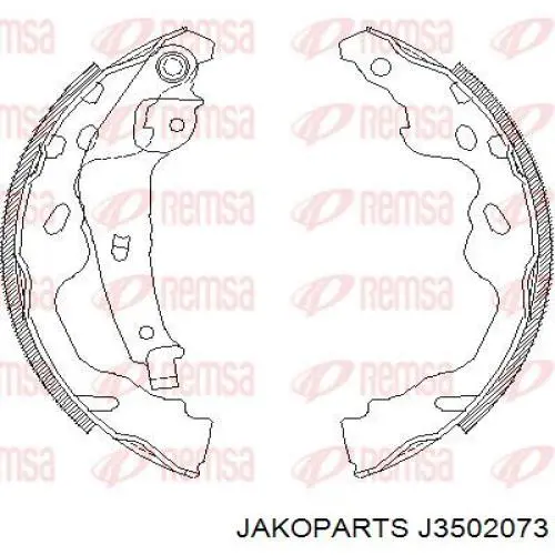 Задние барабанные колодки J3502073 Jakoparts