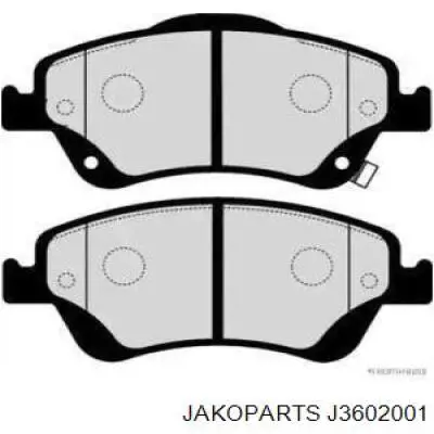 Pastillas de freno delanteras J3602001 Jakoparts