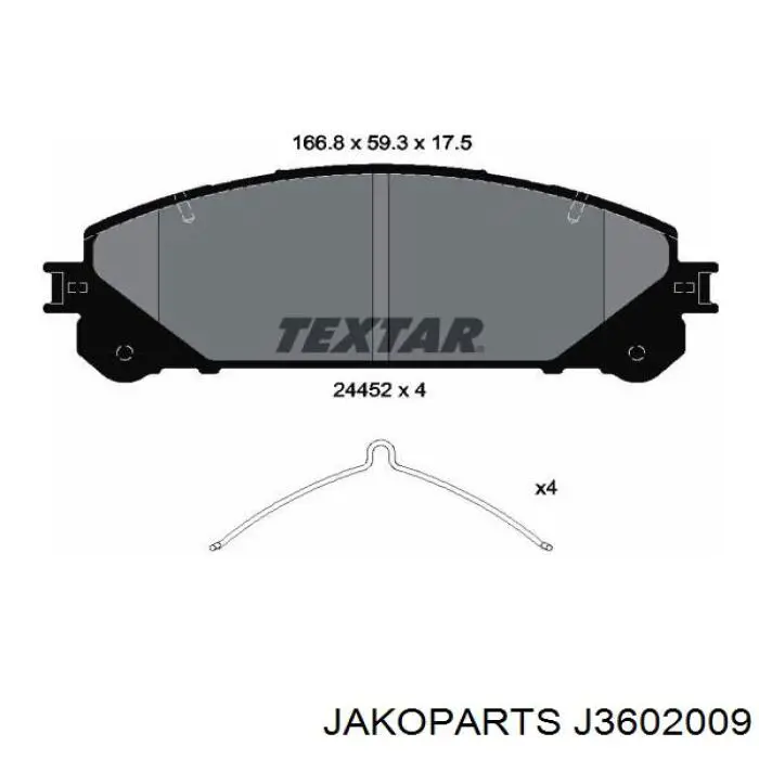 J3602009 Jakoparts Колодки передние