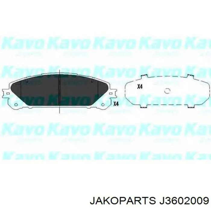 Купить J3602009 Jakoparts Колодки тормозные