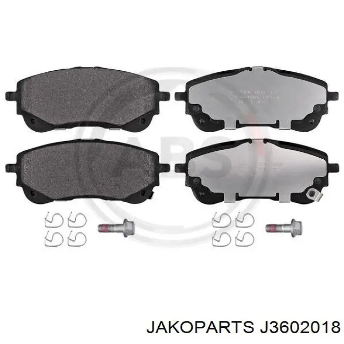 Pastillas de freno delanteras J3602018 Jakoparts