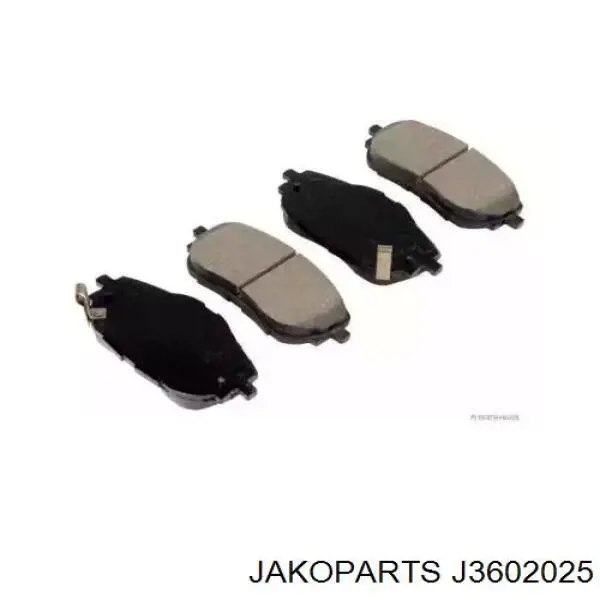 Колодки тормозные передние дисковые JAKOPARTS J3602025