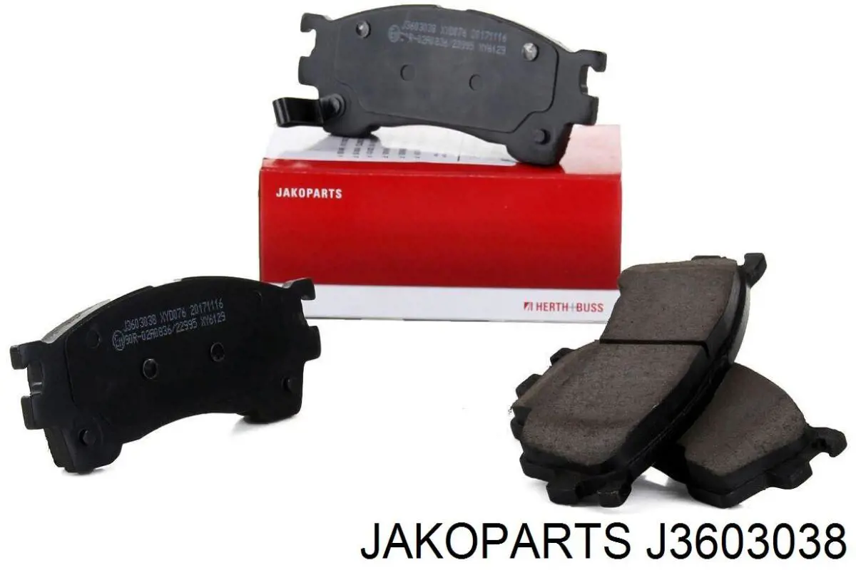 Колодки тормозные передние дисковые JAKOPARTS J3603038