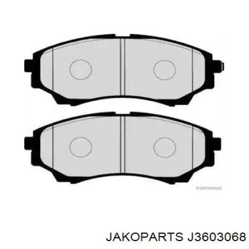 Передние тормозные колодки J3603068 Jakoparts