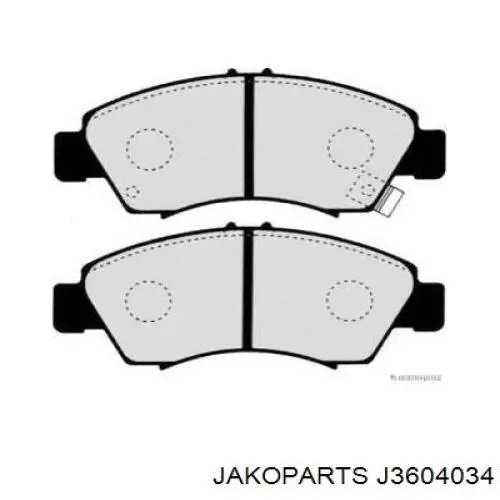 Колодки тормозные передние дисковые JAKOPARTS J3604034