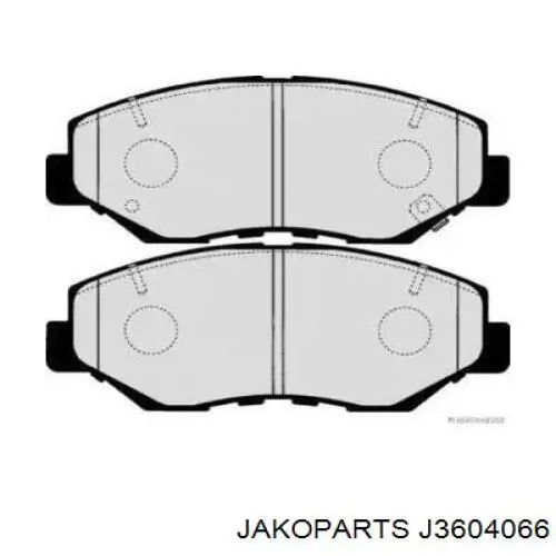 Передние тормозные колодки J3604066 Jakoparts