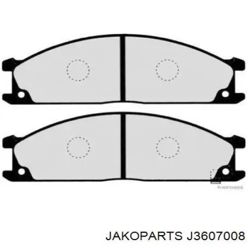 Передние тормозные колодки J3607008 Jakoparts