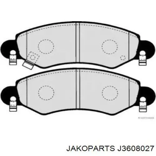 Передние тормозные колодки J3608027 Jakoparts