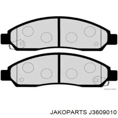 Передние тормозные колодки J3609010 Jakoparts