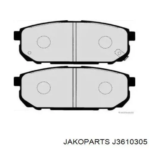 Колодки тормозные задние дисковые JAKOPARTS J3610305