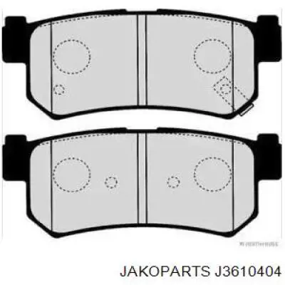 Колодки тормозные задние дисковые JAKOPARTS J3610404