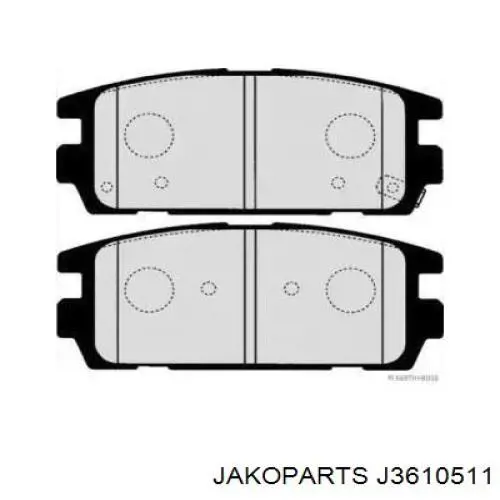 Задние тормозные колодки J3610511 Jakoparts