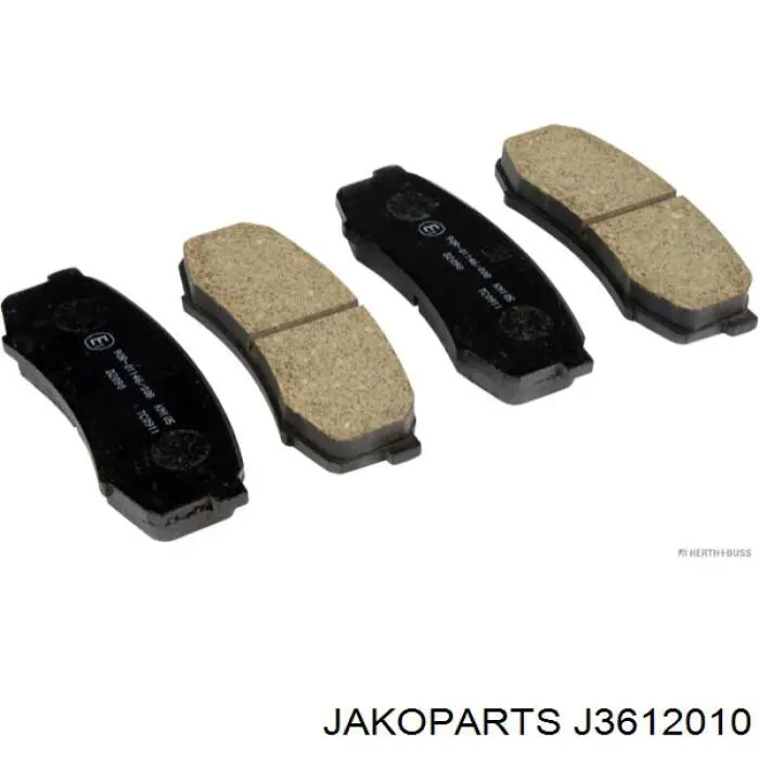 Pastillas de freno traseras J3612010 Jakoparts