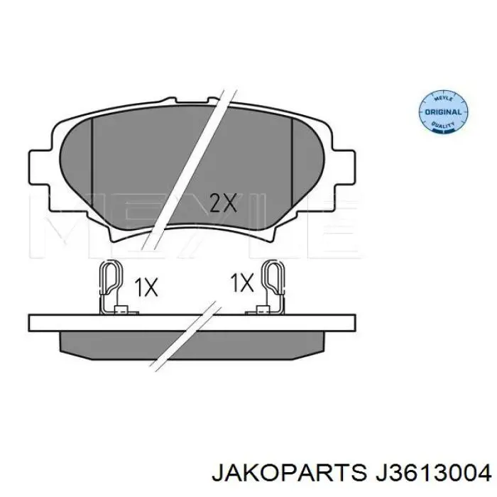 Колодки дисковые  Jakoparts J3613004 цена, от 20.21 USD