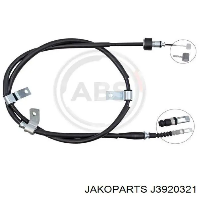 Купить J3920321 Jakoparts Трос стояночного тормоза задний левый