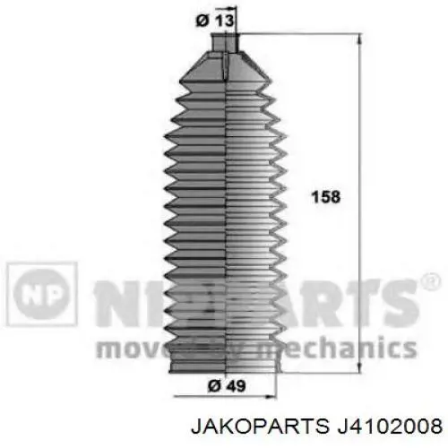 Пыльник тяги Jakoparts J4102008 цена, от 6.91 USD