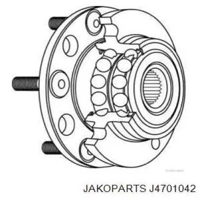 Cubo de rueda delantero J4701042 Jakoparts