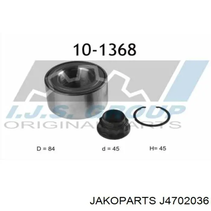 Купить J4702036 Jakoparts Подшипник передней ступицы