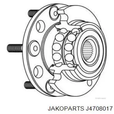 Cubo de rueda delantero J4708017 Jakoparts