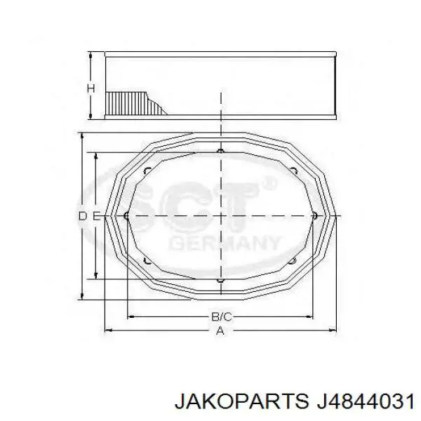 Тяга рулевая поперечная Jakoparts J4844031