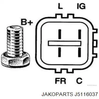 Купить J5116037 Jakoparts Генератор