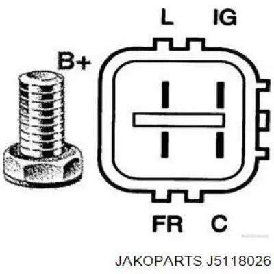 Генератор J5118026 Jakoparts