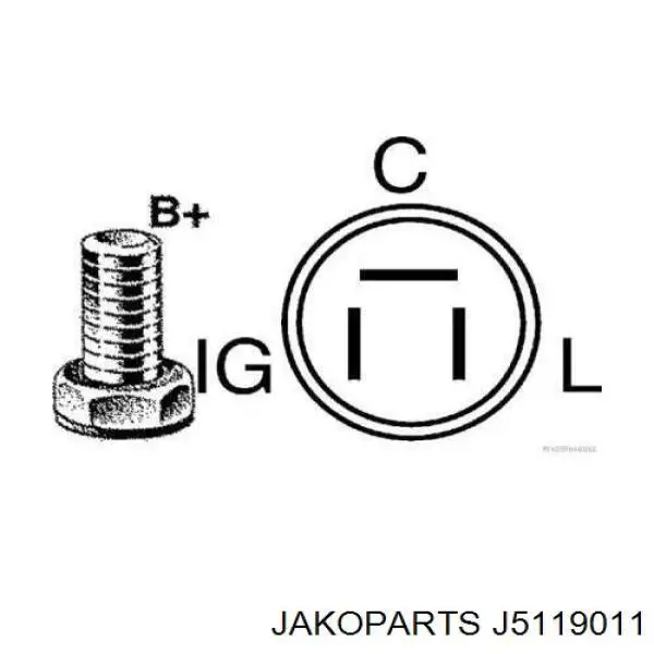 Alternador J5119011 Jakoparts