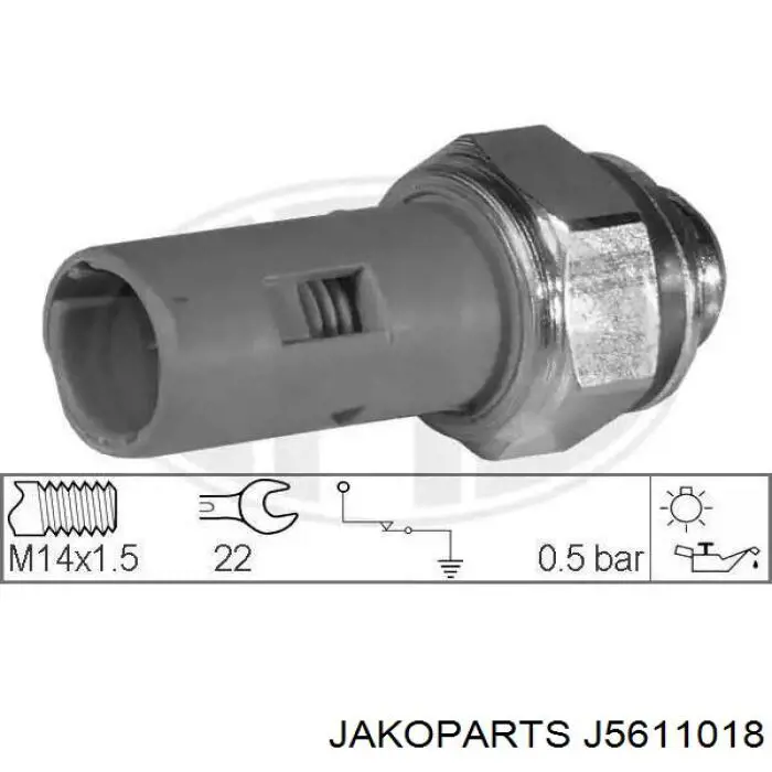 Купить J5611018 Jakoparts Датчик давления масла