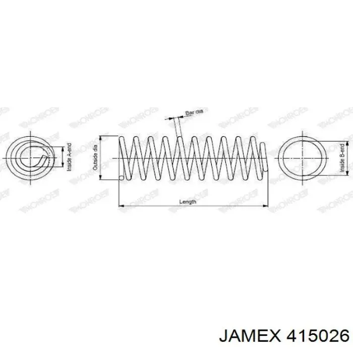 415026 Jamex пружина передняя