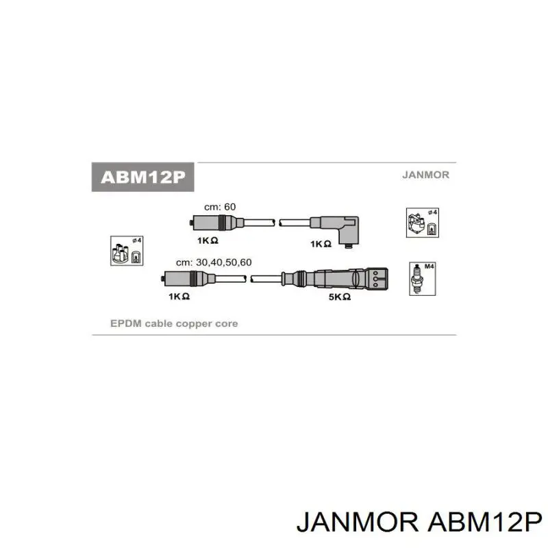 Провода зажигания Janmor ABM12P цена, от 20.52 USD