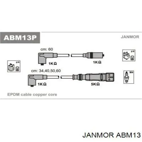 ABM13 Janmor Провода высоковольтные