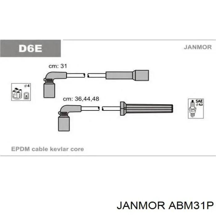 Провода зажигания Janmor ABM31P цена, от 34.05 USD