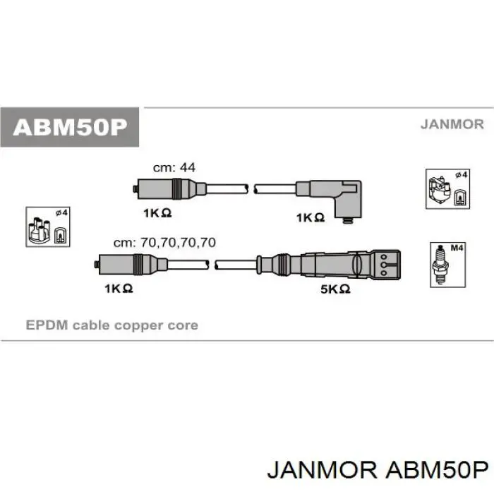 ABM50P Janmor высоковольтные провода
