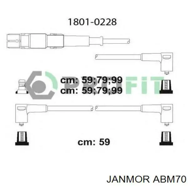 Высоковольтные провода ABM70 Janmor