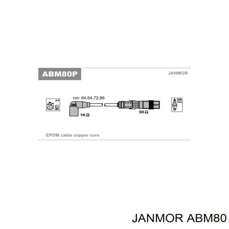 ABM80 Janmor высоковольтные провода