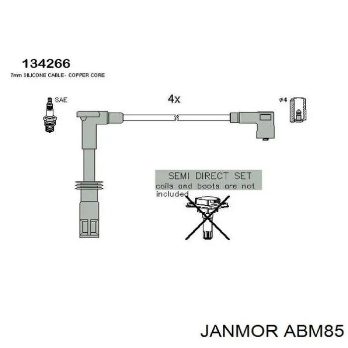 Высоковольтные провода ABM85 Janmor