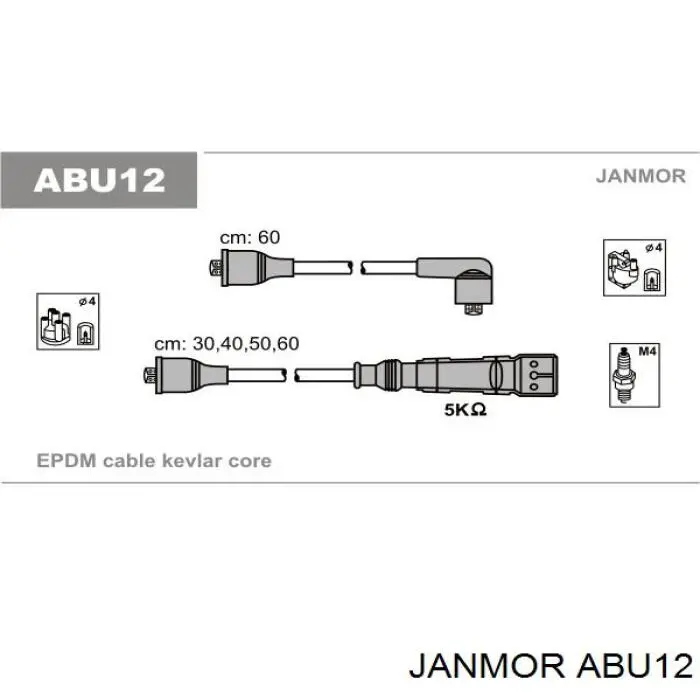 ABU12 Janmor высоковольтные провода