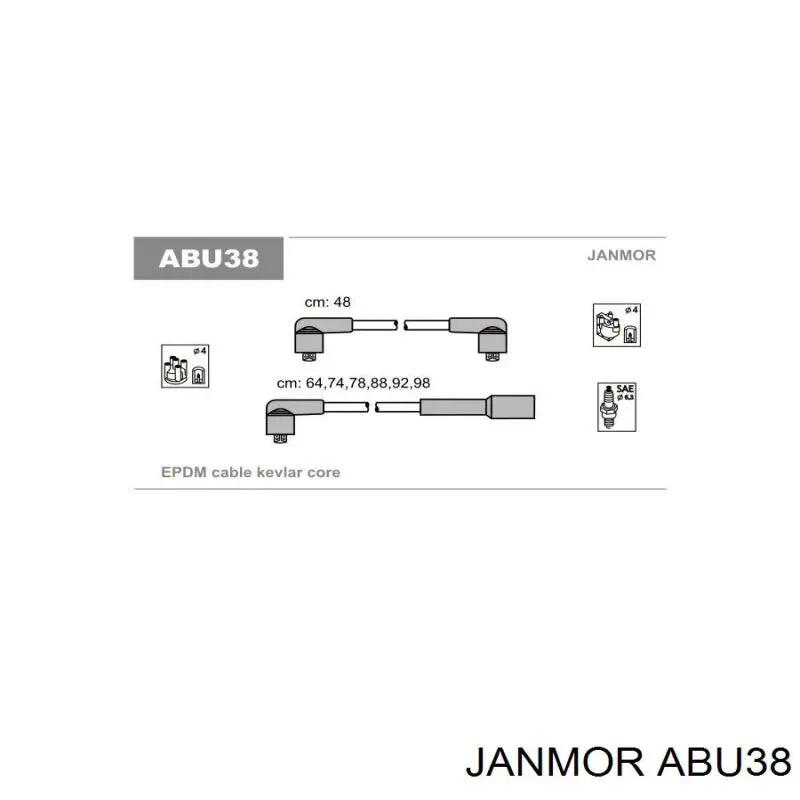 ABU38 Janmor Провода высоковольтные
