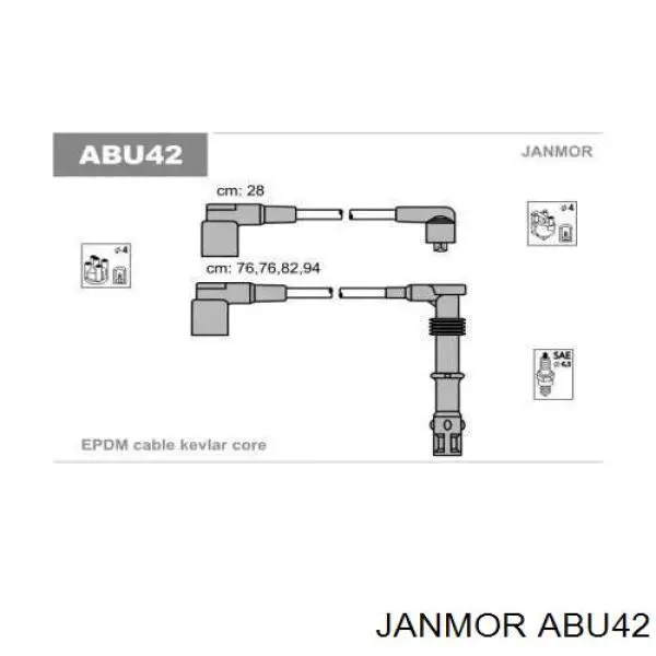 ABU42 Janmor Провода высоковольтные
