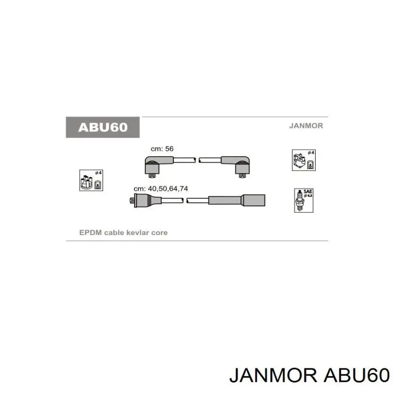 Высоковольтные провода ABU60 Janmor